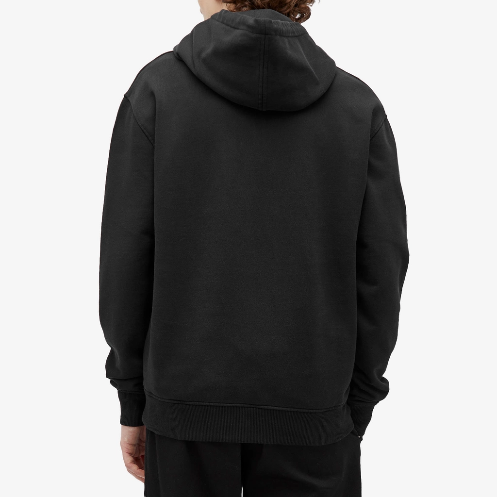 AMI Paris Men's Tonal Heart Hoodie Wool Tricotine Black